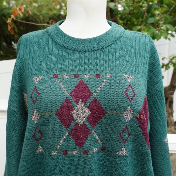 LASA Forest Green Wool Blend Sweater - Picture 2 of 8
